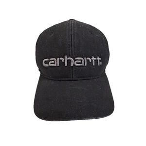 Men's Carhartt AH1195-M Black Embroidered Snapback Trucker Hat Cap